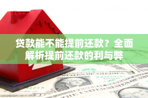 资兴贷款能不能提前还款？全面解析提前还款的利与弊