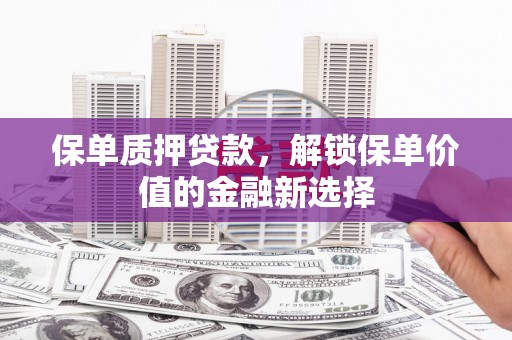 资兴保单质押贷款，解锁保单价值的金融新选择