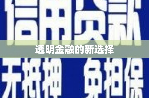 资兴透明金融的新选择
