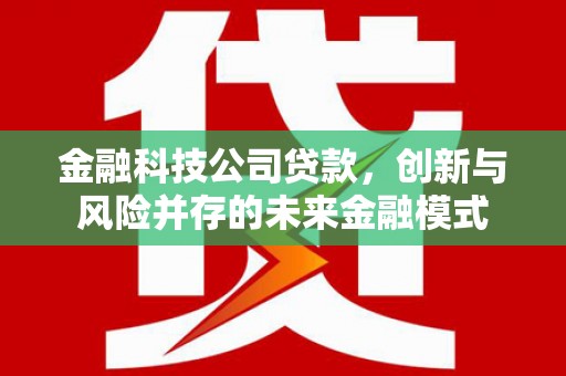 资兴金融科技公司贷款，创新与风险并存的未来金融模式