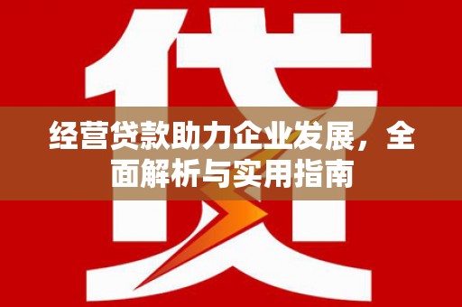 资兴经营贷款助力企业发展，全面解析与实用指南