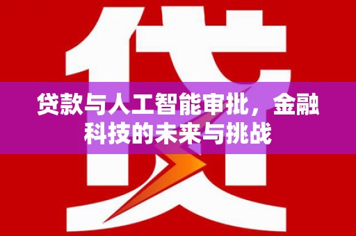 资兴贷款与人工智能审批，金融科技的未来与挑战