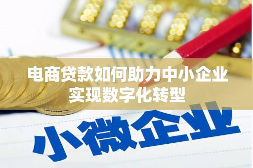 资兴电商贷款如何助力中小企业实现数字化转型