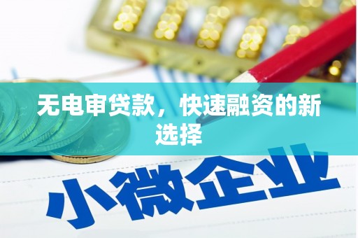 资兴无电审贷款，快速融资的新选择