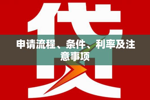 资兴申请流程、条件、利率及注意事项