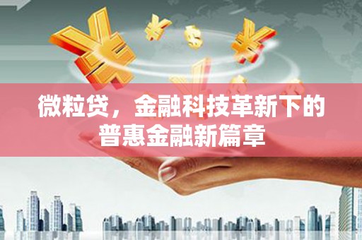 资兴微粒贷，金融科技革新下的普惠金融新篇章