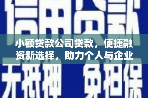 资兴小额贷款公司贷款，便捷融资新选择，助力个人与企业成长