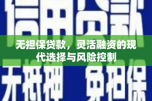 资兴无担保贷款，灵活融资的现代选择与风险控制