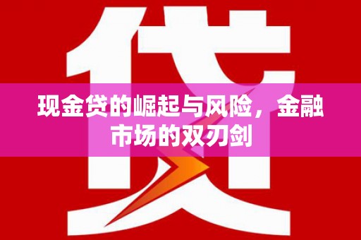 资兴现金贷的崛起与风险，金融市场的双刃剑
