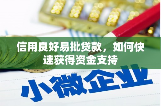 资兴信用良好易批贷款，如何快速获得资金支持