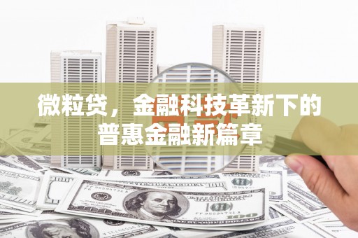 资兴微粒贷，金融科技革新下的普惠金融新篇章