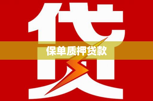 资兴保单质押贷款
